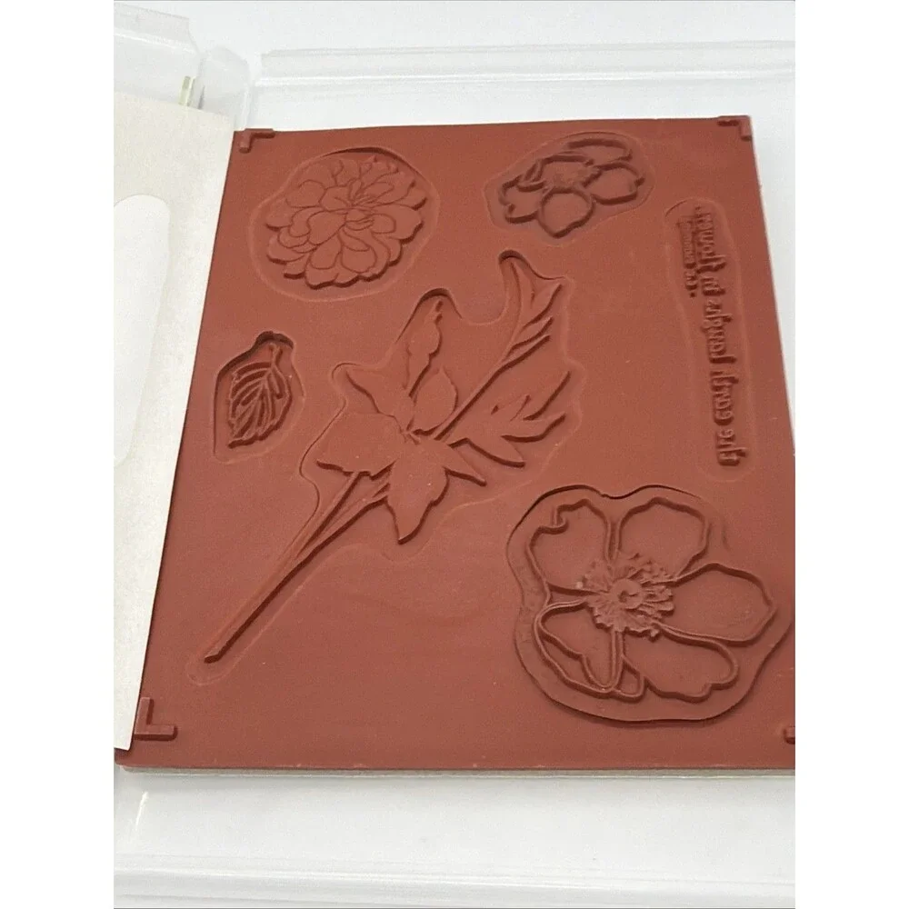 STAMPIN UP STAMPS FABULOUS FLORETS RUBBER SET OF 6 #128574 RETIRED FLOWERS